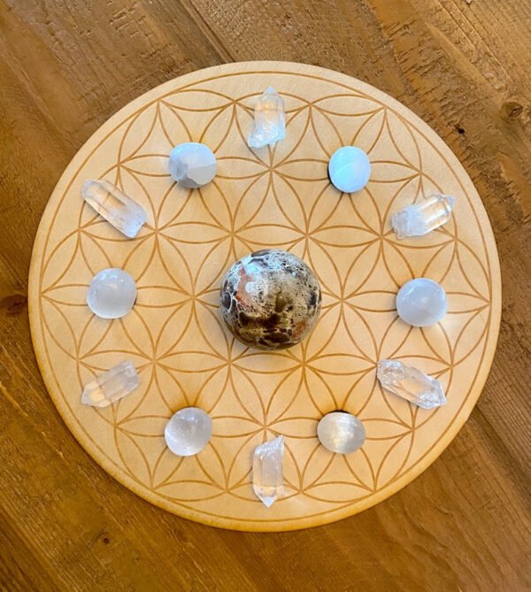 Crystal Grid~Flower of Life Sphere Holder Crystal Grid - Altar Decoration - Spheres