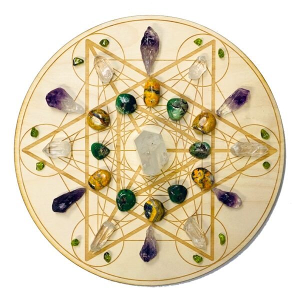 Crystal Grid~Merkaba Metatron's Cube Crystal Grid - Altar Decoration