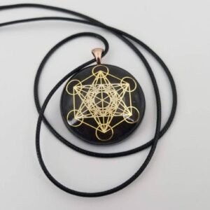 Orgone Energy~Orgonite® Pendant - Metatron merkaba orgone® amulet with quartz crystal pendant - cell phone EMF Protection