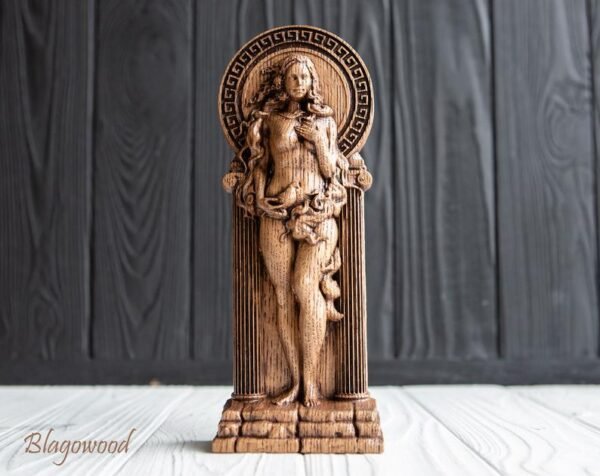 【Wood Sculpture】Aphrodite statue, Venus figurine, Greek goddess, beauty, pleasure, procreation pagan goddess, wiccan, wicca, altar, witches, Cytherea
