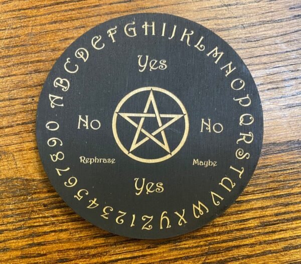 Crystal Grid~Wood Engraved Pendulum Board #2 Crystal Grid - Altar Decoration