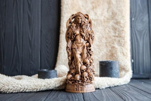 【Wood Sculpture】Hel, norse pantheon, viking pagan asatru heathen goddess and god scandinavian gods altar mythology