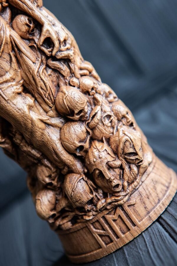 【Wood Sculpture】Hel, norse pantheon, viking pagan asatru heathen goddess and god scandinavian gods altar mythology