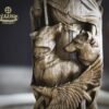 【Wood Sculpture】Odin statue, Allfather, Wotan, norse gods, wood carving altar heathen asatru viking god and goddes sculpture wooden scandinavian pantheon