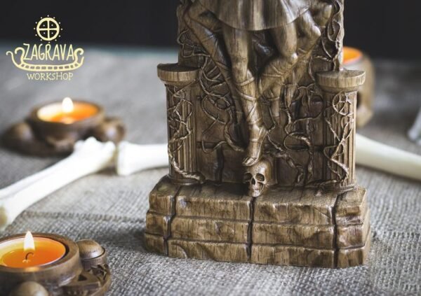 【Wood Sculpture】Wooden Hecate, Hekate statue, Greek goddess, pagan goddess, wiccan, wicca, altar, druid, witches, gaelic, witchcraft