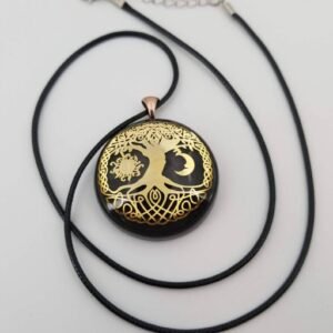 Orgone Energy~Orgonite® Pendant - Tree of Life orgone® energy healing amulet pendant with quartz crystal & EMF protection from cell phones