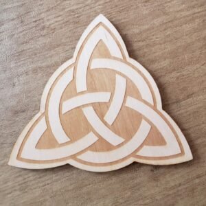 Crystal Grid~Triquetra Crystal Grid - Triquetra Celtic Crystal Grid - Celtic Crystal Grid - Wood Crystal Grid - Healing Crystals