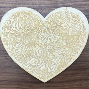 Crystal Grid~Love Crystal Grid #2 - Heart Crystal Grid - Heart Chakra Crystal Grid - Heart Chakra Grid - Wooden Crystal Grid - Wood Crystal Grid