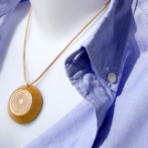 Orgone Energy~Orgone orgonite® all-powerful golden necklace-pendant, power of gold, 2 gold plated MWO Lakhovsky antenna, protection, EMF block, prosperity