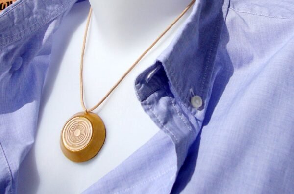 Orgone Energy~Orgone orgonite® all-powerful golden necklace-pendant, power of gold, 2 gold plated MWO Lakhovsky antenna, protection, EMF block, prosperity