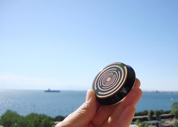 Orgone Energy~Orgone orgonite® Greek-fire all-powerful pocket size, ultimate black & gold power, 2 MWOs, total protection, 5G and EMF block, Golden Ratio