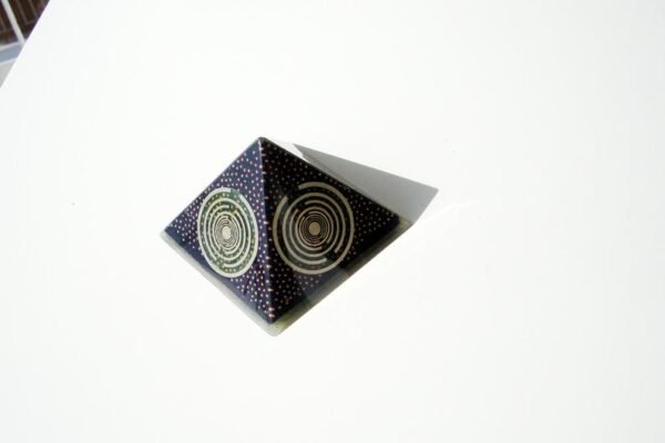 Orgone Energy~Orgone orgonite® Greek-Fire powerful pyramid, 5G & EMF block, 5 MWOs, black tourmaline, ultimate black and gold power, total protection