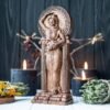 【Wood Sculpture】Fortuna statue, Tyche-Fortuna, Lady Luck figurine, Greek goddess, pagan goddess, wiccan, wicca, altar, druid, witches things, ritual