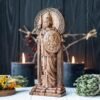 【Wood Sculpture】Athena statue, Greek goddess, ancient, war, victory, wisdom, knowledge, figurine, heathen, wiccan, wicca, altar, witches things