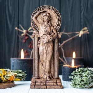 il_794xN.2465576415_jtr6 【Wood Sculpture】Fortuna statue, Tyche-Fortuna, Lady Luck figurine, Greek goddess, pagan goddess, wiccan, wicca, altar, druid, witches things, ritual