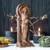 【Wood Sculpture】Fortuna statue, Tyche-Fortuna, Lady Luck figurine, Greek goddess, pagan goddess, wiccan, wicca, altar, druid, witches things, ritual