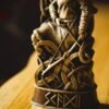 【Wood Sculpture】Skadi statue, Skathi, Skade, norse gods, wood carving altar heathen asatru viking god and goddes sculpture wooden scandinavian pantheon