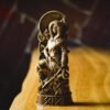 【Wood Sculpture】Skadi statue, Skathi, Skade, norse gods, wood carving altar heathen asatru viking god and goddes sculpture wooden scandinavian pantheon