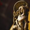 【Wood Sculpture】Skadi statue, Skathi, Skade, norse gods, wood carving altar heathen asatru viking god and goddes sculpture wooden scandinavian pantheon