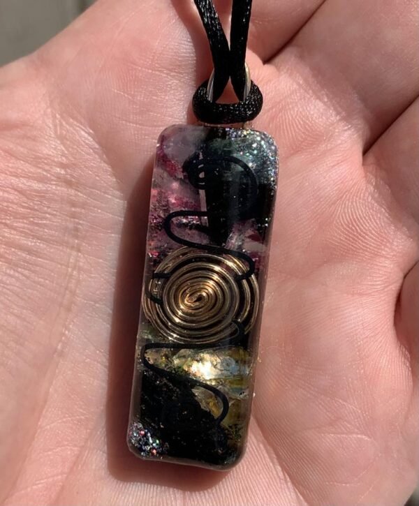Orgone Energy~Black Tourmaline, Citrine, and Rose Quartz Orgone Energy Pendant