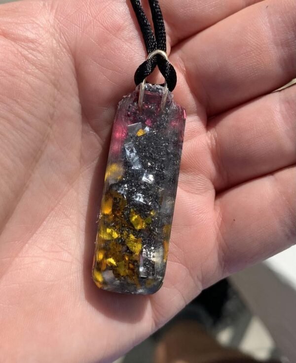 Orgone Energy~Black Tourmaline, Citrine, and Rose Quartz Orgone Energy Pendant