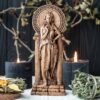 【Wood Sculpture】Persephone statue, Kore figurine, Greek goddess, the queen of the underworld, pagan goddess of spring, wiccan, wicca, altar, witches,