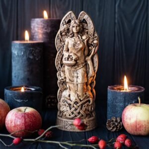 il_794xN.2698190329_4o7v 【Wood Sculpture】Idunn goddess of spring, viking pagan asatru heathen god and goddess norse gods altar mythology Wood Sculpture