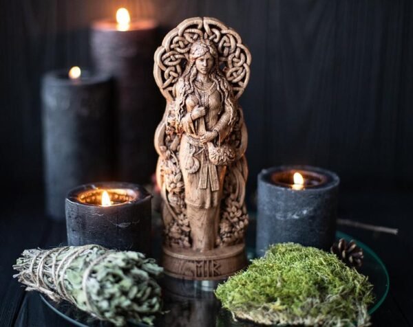 【Wood Sculpture】Eir goddess, viking pagan asatru heathen god and goddess norse gods altar mythology