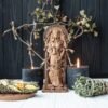 【Wood Sculpture】Hecate, Hekate figurine, Greek goddess, pagan goddess, wiccan, wicca, altar, druid, witches, gaelic
