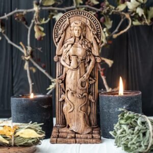 il_794xN.2719348443_jn17 【Wood Sculpture】Hecate, Hekate figurine, Greek goddess, pagan goddess, wiccan, wicca, altar, druid, witches, gaelic