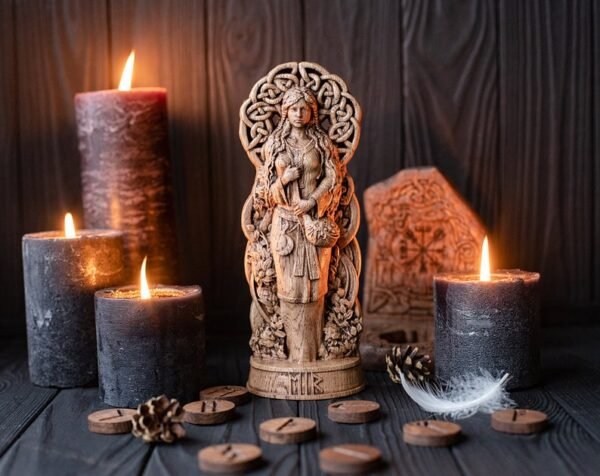 【Wood Sculpture】Eir goddess, viking pagan asatru heathen god and goddess norse gods altar mythology