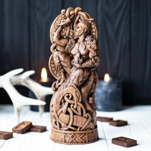 il_794xN.2735325211_kwrg 【Wood Sculpture】Loki, Norse pantheon, viking pagan asatru heathen god and goddess Scandinavian gods altar mythology