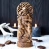 【Wood Sculpture】Odin, Wotan, Allfather, viking pagan asatru heathen god and goddess norse gods altar mythology