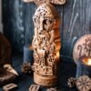 【Wood Sculpture】Thor, warrior, old Norse pagan god statue, viking pagan scandinavian gods altar mythology
