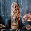 【Wood Sculpture】Thor, warrior, old Norse pagan god statue, viking pagan scandinavian gods altar mythology