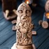 【Wood Sculpture】Thor, warrior, old Norse pagan god statue, viking pagan scandinavian gods altar mythology