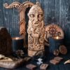 【Wood Sculpture】Thor, warrior, old Norse pagan god statue, viking pagan scandinavian gods altar mythology