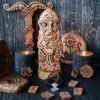 【Wood Sculpture】Thor, warrior, old Norse pagan god statue, viking pagan scandinavian gods altar mythology