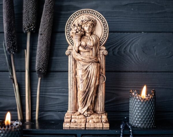 【Wood Sculpture】Demeter statue, figurine, Greek goddess of fertiliti , pagan goddess, wiccan, wicca, altar, witches, gaelic
