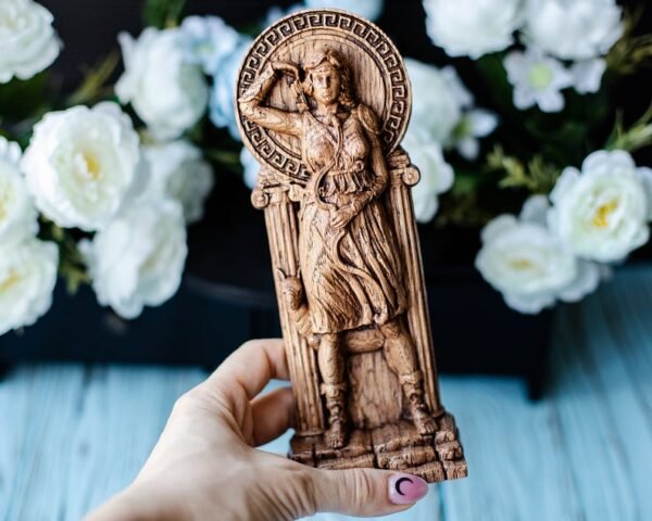 【Wood Sculpture】Artemis statue, Greek goddess figurine, pagan goddess, wiccan, wicca, altar, druid, witches, gaelic