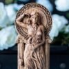 【Wood Sculpture】Artemis statue, Greek goddess figurine, pagan goddess, wiccan, wicca, altar, druid, witches, gaelic