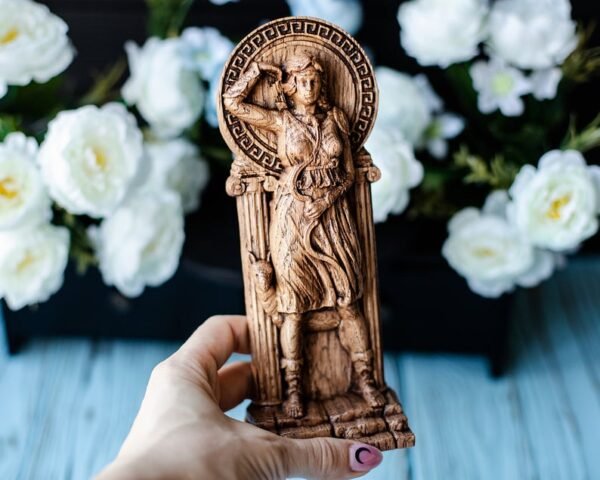 【Wood Sculpture】Artemis statue, Greek goddess figurine, pagan goddess, wiccan, wicca, altar, druid, witches, gaelic
