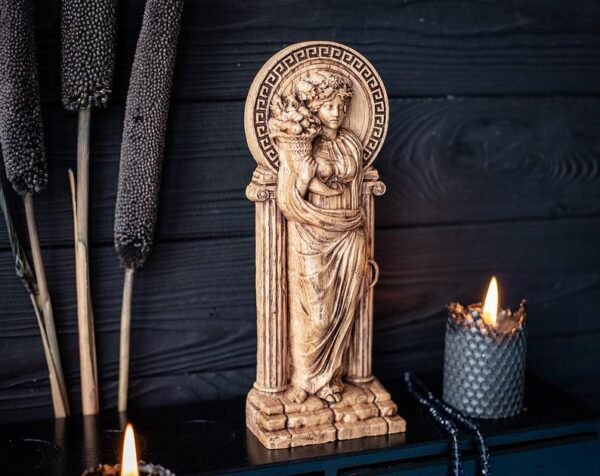 【Wood Sculpture】Demeter statue, figurine, Greek goddess of fertiliti , pagan goddess, wiccan, wicca, altar, witches, gaelic