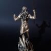 Wiccan Collection~Poseidon Greek Roman God Statue Handmade Bronze Alabaster Sculpure 18cm