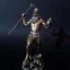 Wiccan Collection~Poseidon Greek Roman God Statue Handmade Bronze Alabaster Sculpure 18cm