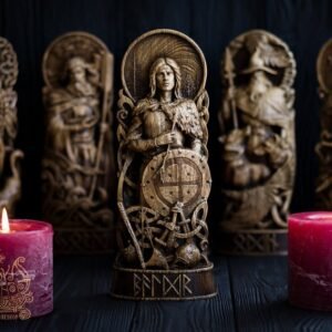 il_794xN.2969335059_qajs 【Wood Sculpture】Baldr statue, Norse pagan decor, Wood carving sculpture, Mythology art