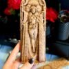 【Wood Sculpture】Hecate statue, Greek goddess, for pagan home altar kit, wicca statue, witches, Hecate key