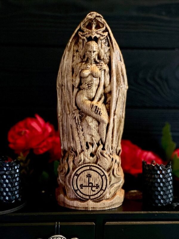 【Wood Sculpture】Lilith, Wiccan Goddess of Feminine Wisdom pagan goddes wicca altar witches