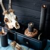 【Wood Sculpture】Thor Candle holder, candlestick, norse, Thor's Hammer, Mjolnir, home altar, Wicca, druid, witches, gaelic, handmade