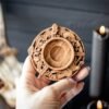【Wood Sculpture】Thor Candle holder, candlestick, norse, Thor's Hammer, Mjolnir, home altar, Wicca, druid, witches, gaelic, handmade